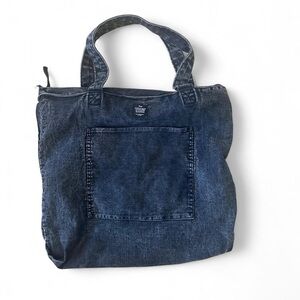 Typo Black Denim Tote Bag 🖤